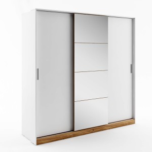 Szafa przesuwna DENTO DT-01 biały / dąb stirling