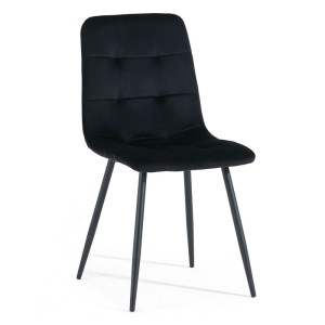 Krzesło czarne DC-6402 welur #66 | OUTLET