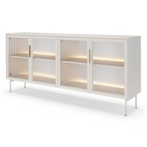 Komoda LUMI 4D + LED (B) | 181cm | Kaszmir