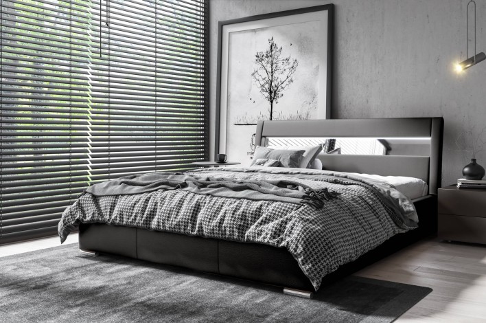 Łóżko tapicerowane 120x200 LEXUS / z pojemnikiem