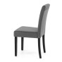 Krzesło tapicerowane drewniane MY8683  szary welur nogi czarne-6