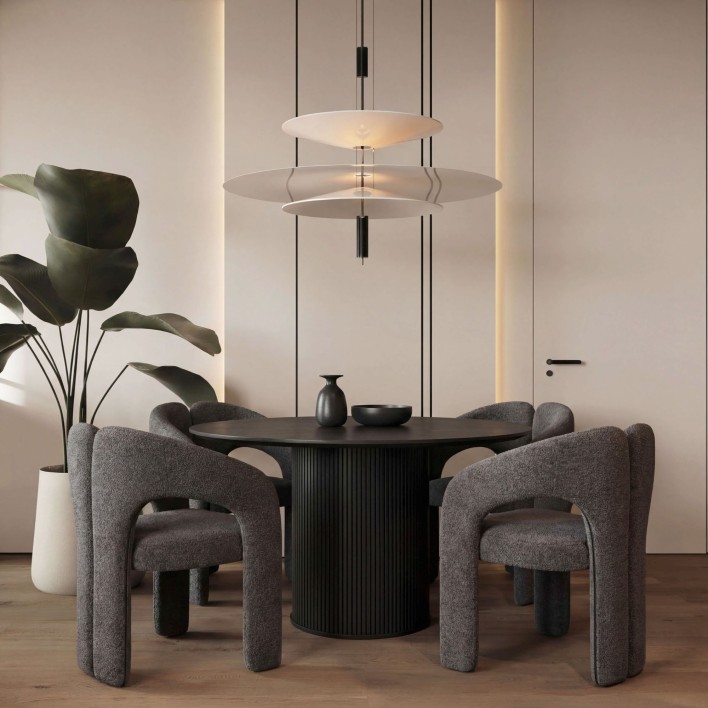 Stół okrągły 120cm YY6700B czarny