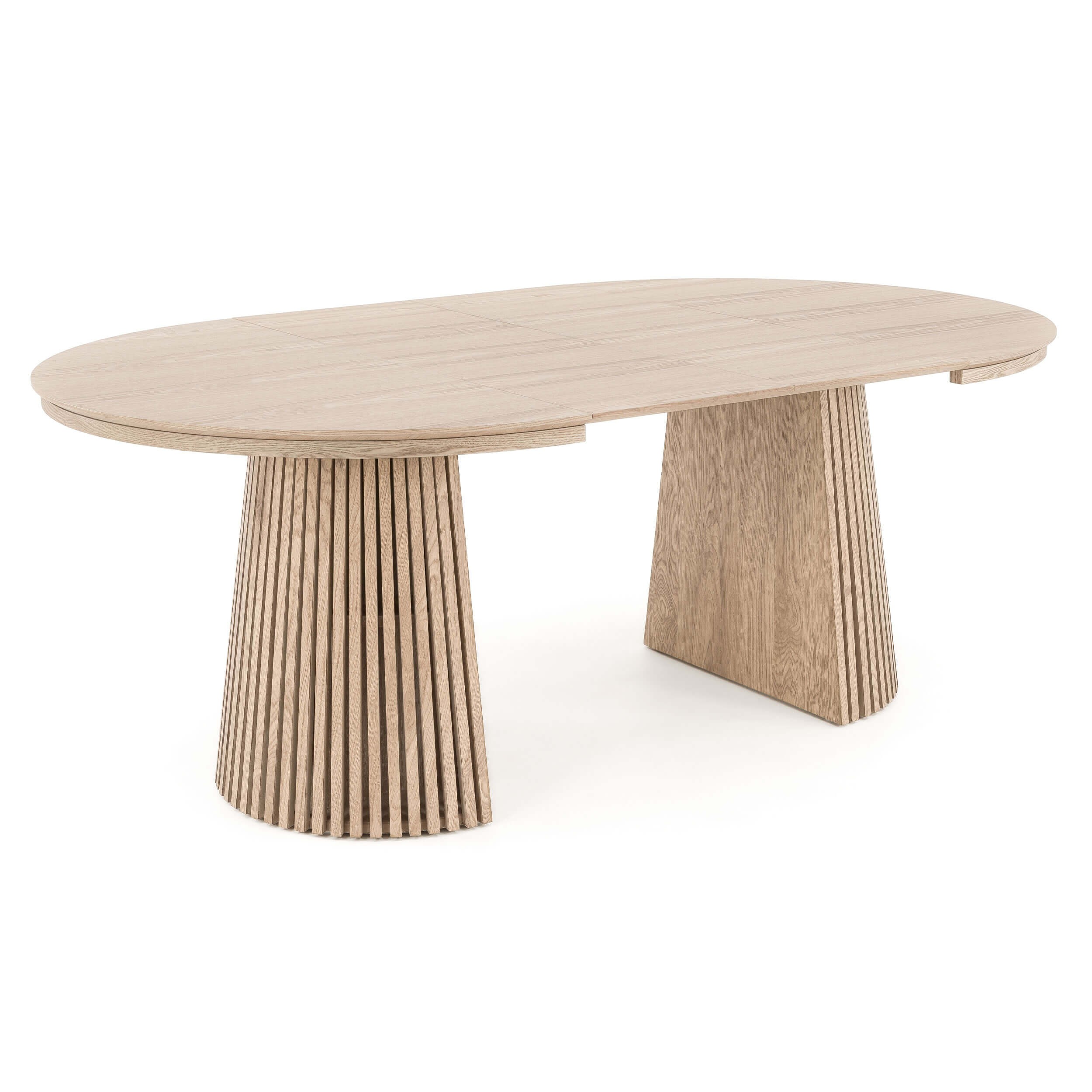 Stół Okrągły rozkładany STELLA | 100/140/180 Dąb naturalny | OUTLET