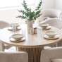 Stół Okrągły rozkładany STELLA | 100/140/180 Dąb naturalny | OUTLET-2