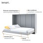 CONCEPT PRO CP-04 - półkotapczan poziomy pod materac 140x200 - szary-6