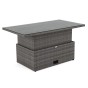 Zestaw mebli ogrodowych dla 9 osób TOKIO | Technorattan | Szary | Poduszki szare-25