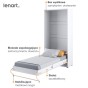 CONCEPT PRO CP-03p - półkotapczan pionowy pod materac 90x200 - biały/biały połysk-7