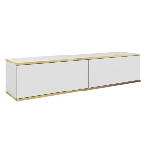 Szafka RTV ORO RTV135 Biała | Gładki front | SZYBKA WYSYŁKA