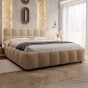 Łóżko tapicerowane z pojemnikiem 4583GP | 140x200 | Boucle | Beż #8-1