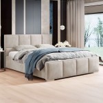 Łóżko tapicerowane z pojemnikiem NILA | 160x200 | Kolor do wyboru
