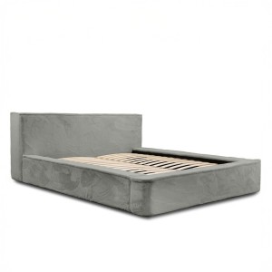 Łóżko tapicerowane z pojemnikiem AJSZA | 180x200 | Lapit 77 | Oliwkowy