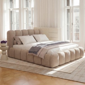 Łóżko tapicerowane z pojemnikiem SFG0200P | 180x200 | Boucle | Beż #3