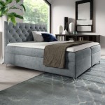 Łóżko kontynentalne z pojemnikiem i topperem GULIETTE | 120x200 | Kolor do wyboru