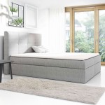 Łóżko kontynentalne z pojemnikiem i topperem LIVORNO | 120x200 | Kolor do wyboru