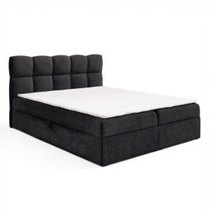 Łóżko kontynentalne z pojemnikiem i topperem NEGROS | 120x200 | Kolor do wyboru