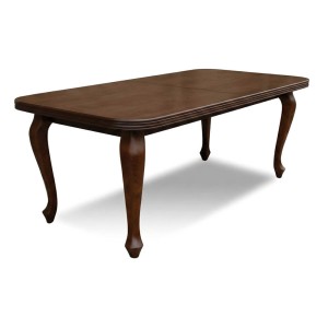 Stół rozkładany zaowalony S13 90x160/240 | Fornir bukowy | Dąb ciemny | SZYBKA WYSYŁKA