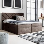 Łóżko kontynentalne z pojemnikiem BOX 3, materac, topper | 140x200 | Kolor do wyboru