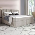 Łóżko kontynentalne z pojemnikiem i topperem PASO | 140x200 | Kolor do wyboru