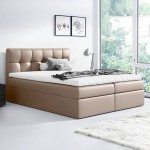 Łóżko kontynentalne z pojemnikiem RICO, materac, topper | 140x200 | Kolor do wyboru