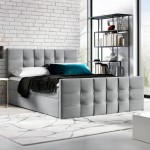 Łóżko kontynentalne z pojemnikiem TOP 1 LUX, materac, topper | 140x200 | Kolor do wyboru