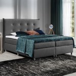 Łóżko kontynentalne z topperem PRATO | 140x200 | Kolor do wyboru