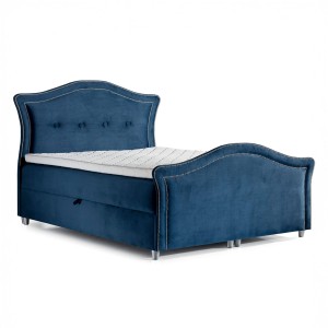 Łóżko kontynentalne z pojemnikiem i topperem BEDRAN LUX | 160x200 | Kolor do wyboru