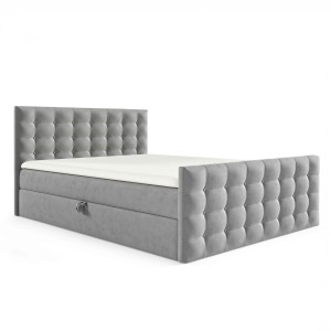 Łóżko kontynentalne z pojemnikiem i topperem CALVANI | 160x200 | Kolor do wyboru