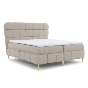 Łóżko kontynentalne z pojemnikiem i topperem LOLLY | 160x200 | Kolor do wyboru