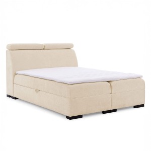 Łóżko kontynentalne z pojemnikiem i topperem MODENA | 160x200 | Kolor do wyboru