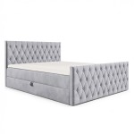 Łóżko kontynentalne z pojemnikiem i topperem MONTANA | 160x200 | Kolor do wyboru