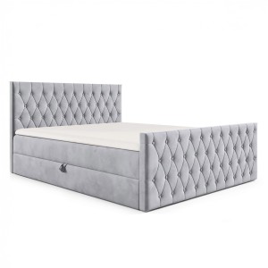 Łóżko kontynentalne z pojemnikiem i topperem MONTANA | 160x200 | Kolor do wyboru