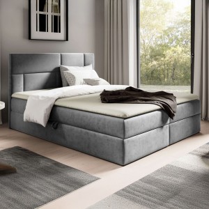 Łóżko kontynentalne z pojemnikiem i topperem ORLANDO | 160x200 | Kolor do wyboru