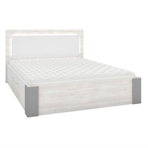 Łóżko HELIOS- 51 z drabinką  | 160x200 | Kathult, Kathult + Biały