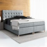 Łóżko kontynentalne z pojemnikiem i topperem AVANTI | 180x200 | Kolor do wyboru