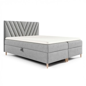 Łóżko kontynentalne z pojemnikiem i topperem BENO | 180x200 | Kolor do wyboru