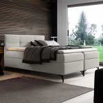 Łóżko kontynentalne z pojemnikiem i topperem FIGARO | 180x200 | Kolor do wyboru