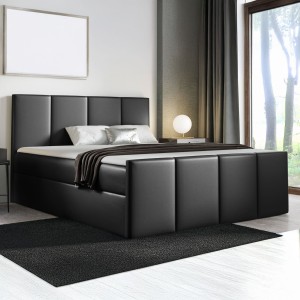 Łóżko kontynentalne z pojemnikiem i topperem LARS | 180x200 | Kolor do wyboru