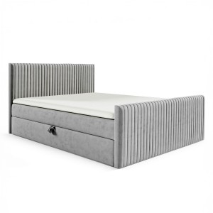 Łóżko kontynentalne z pojemnikiem i topperem POLARIS | 180x200 | Kolor do wyboru