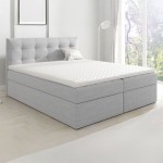 Łóżko kontynentalne z pojemnikiem TOP 1, materac, topper | 180x200 | Kolor do wyboru