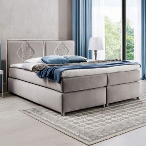 Łóżko kontynentalne z topperem FOLK | 180x200 | Kolor do wyboru