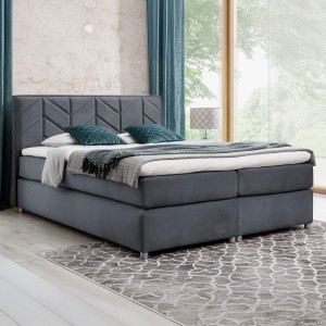 Łóżko kontynentalne z topperem JODŁA | 180x200 | Kolor do wyboru