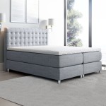 Łóżko kontynentalne PRIMO, materac, topper | 200x200 | Kolor do wyboru