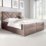 Łóżko kontynentalne z pojemnikiem BOX 6, materac, topper | 200x200 | Kolor do wyboru