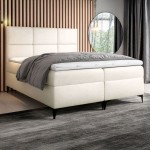 Łóżko kontynentalne z pojemnikiem FAVA, materac, topper | 200x200 | Kolor do wyboru