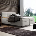 Łóżko kontynentalne z pojemnikiem i topperem FIGARO | 200x200 | Kolor do wyboru