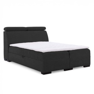 Łóżko kontynentalne z pojemnikiem i topperem MODENA | 200x200 | Kolor do wyboru