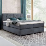 Łóżko kontynentalne z topperem JODŁA | 200x200 | Kolor do wyboru