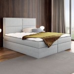 Łóżko kontynentalne z pojemnikiem GRAND, materac, topper | 160x200 | Kolor do wyboru