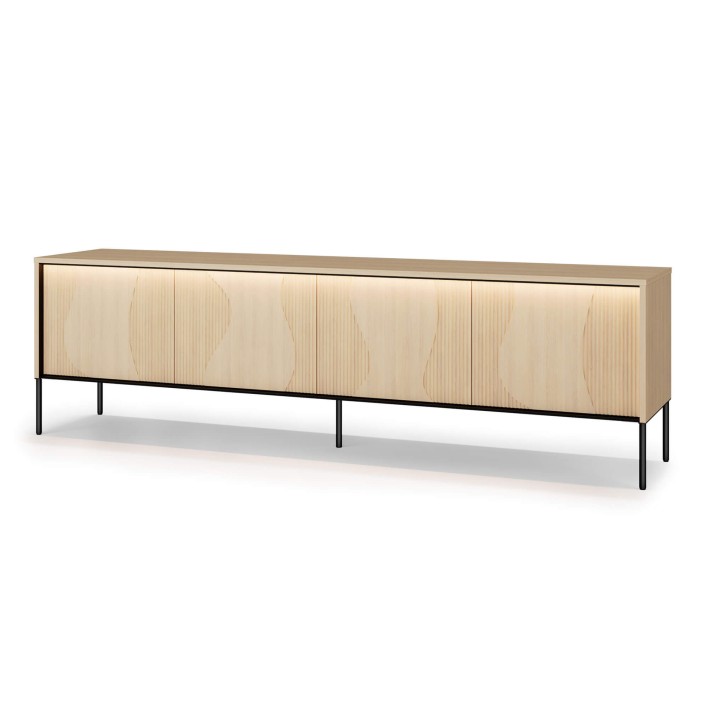 Szafka RTV FW-05 4D FW5VBC Dąb vincenca Front LED.jpg