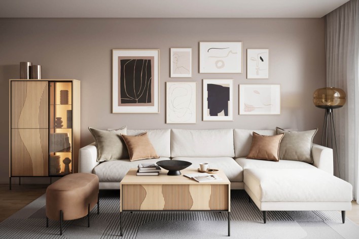 Kolekcja FLOW Dąb vincenza bielona Czarny Aranżacja Salon.jpg